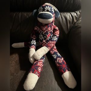 Classic NFL Houston Texans ~ Genuine Large Sock Monkey